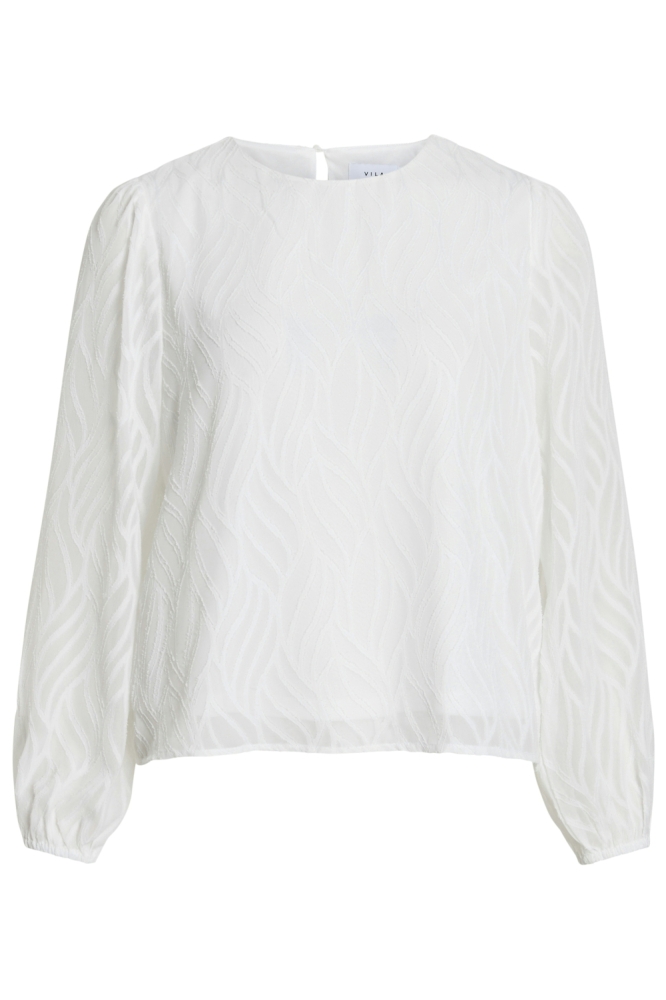 VIMIKA O-NECK L/S TOP - NOOS 14107406 CLOUD DANCER
